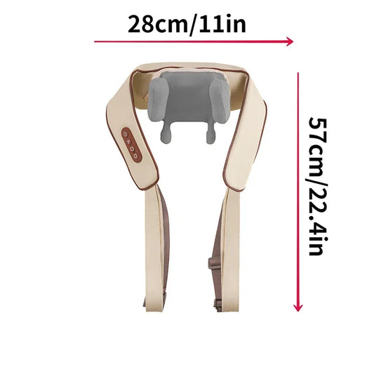 Wireless Neck and Shoulder Massager with Heat and Bionic Kneading